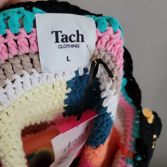 Tach Meryl Crochet Mini Dress size L NWT - Picture 7 of 7
